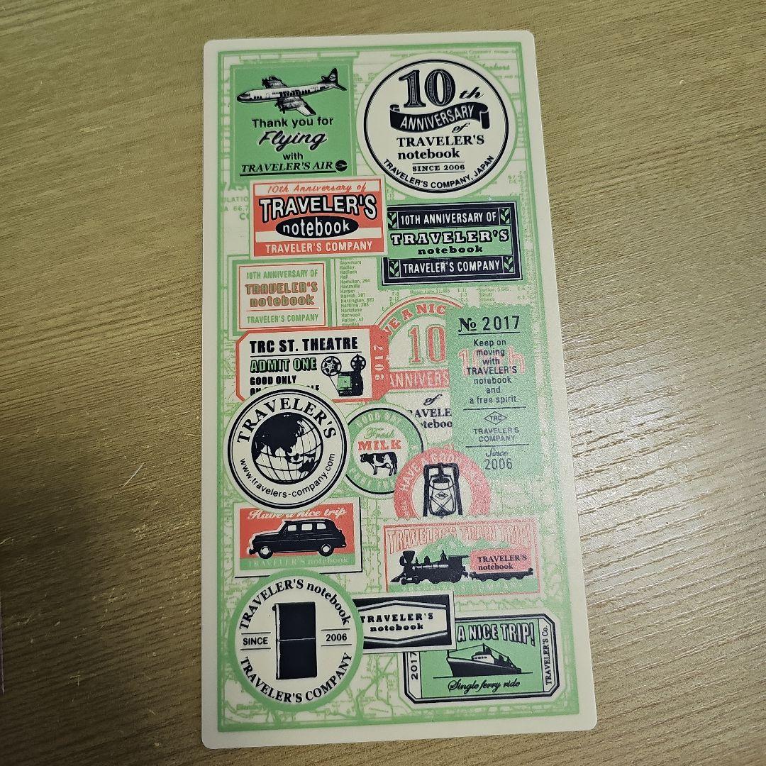 トラベラーズノート トラベラーズファクトリー クリアホルダー 10周年下敷き