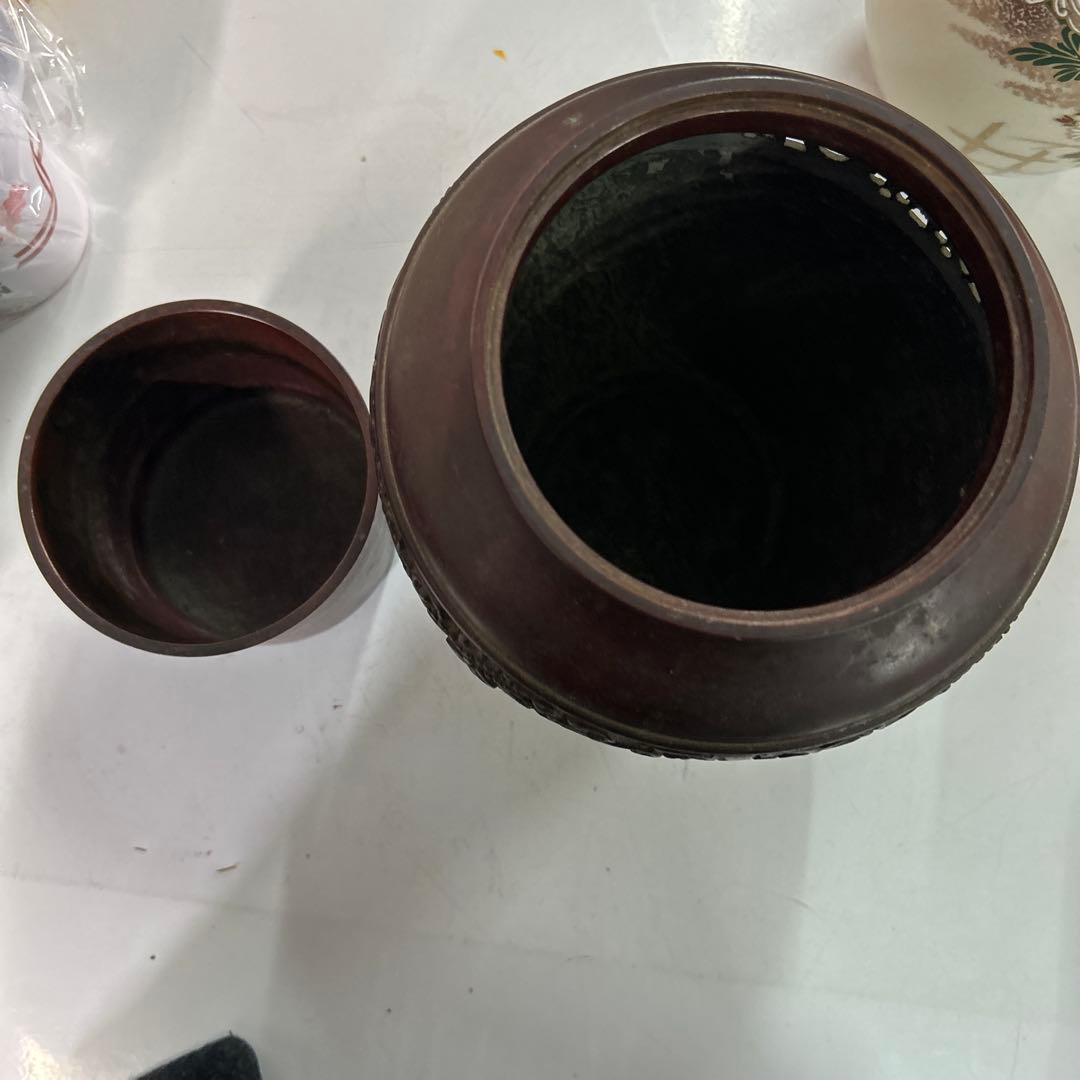 挘雲？　銅製　香炉