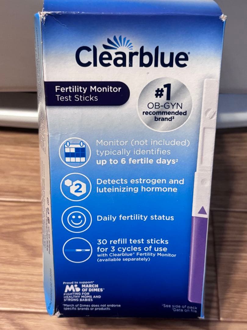 clear blue 排卵日チェッカー　30本入り　使い捨てスティック　妊活