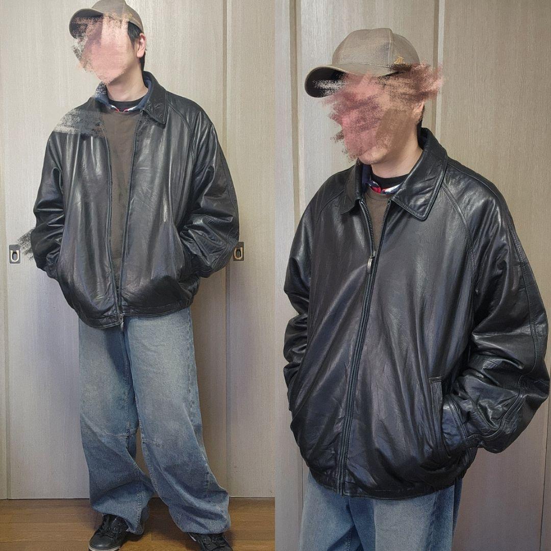 レザージャケット　XXL オーバーサイズ　claiborne