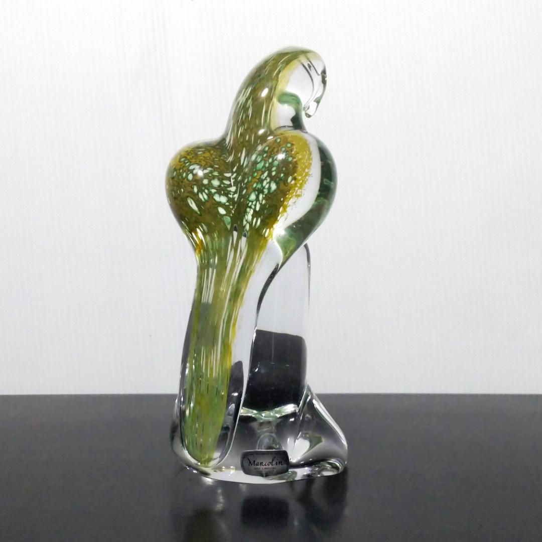 Marcolin Art Crystal マルコリン・アート・クリスタル 鳥 緑