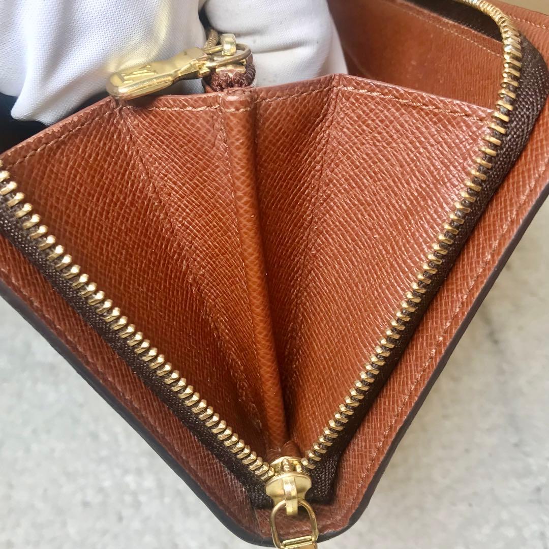 ルイヴィトン　モノグラムポルトモネジップ　ラウンドファスナー　二つ折り長財布