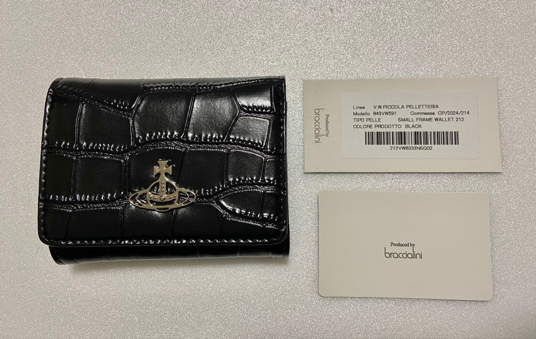 【新品未使用】Vivienne Westwood 三つ折り財布 ブラック