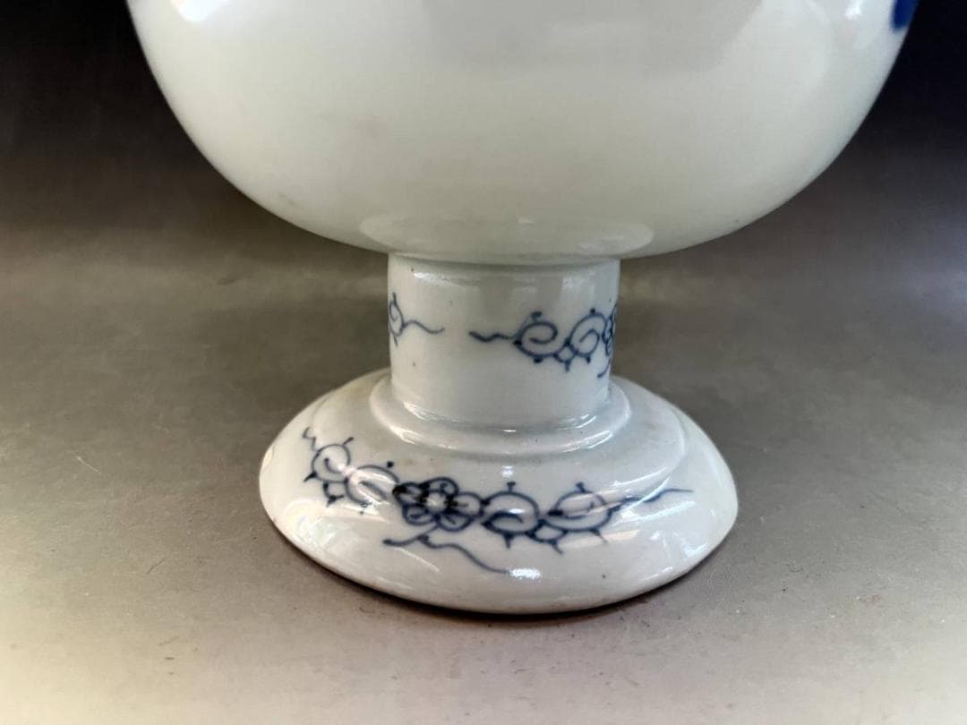 盃洗■染付松紋 唐草 酒器 杯洗 伊万里 明治期 古美術 時代物 骨董品■
