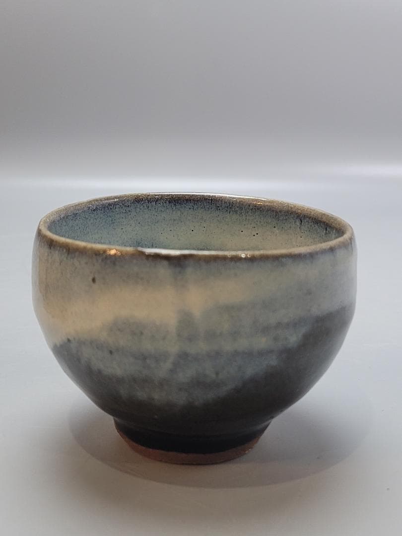 浜田晋作 造 掛合釉茶碗 共箱 未使用 DT551