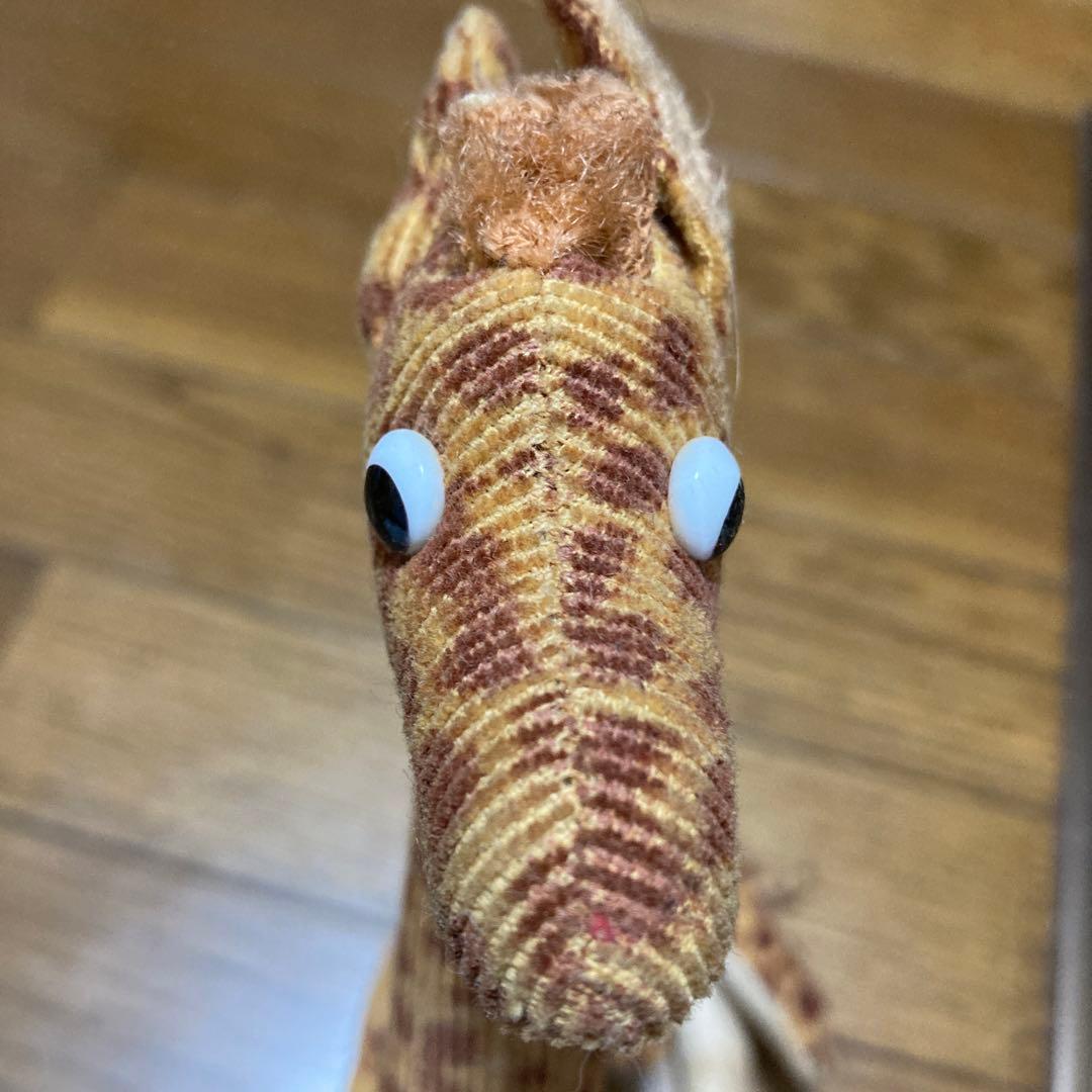 ヴィンテージ　きりんの親子　ぬいぐるみ　動物園ぬいぐるみ　昭和レトロ