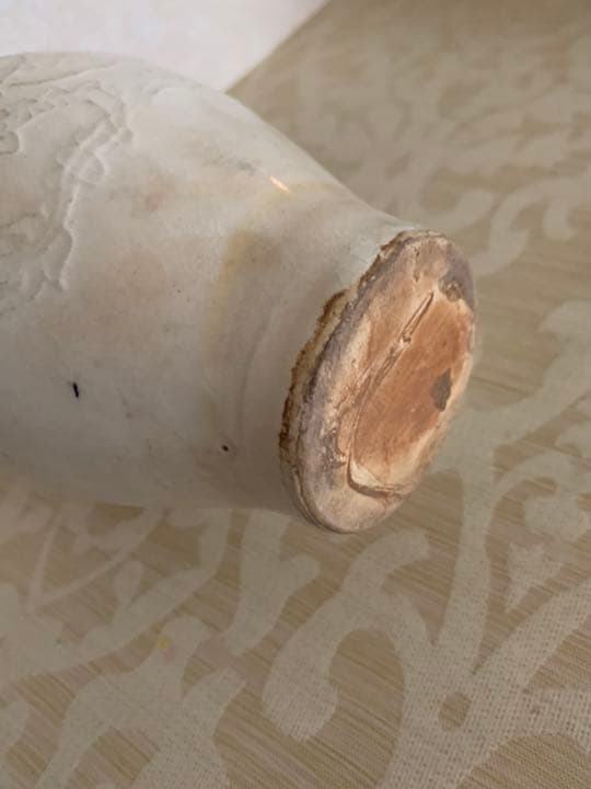 宋時代 白磁 刻龍 鳳