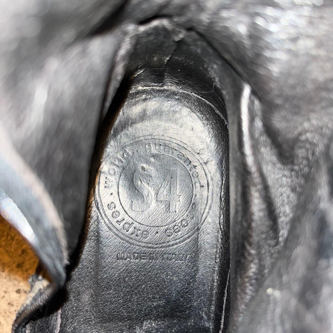 イタリア製 ダークブラウン ミリタリーブーツ