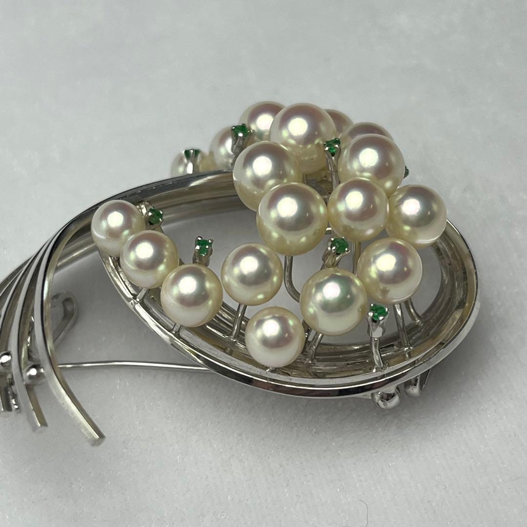 TASAKI アコヤ真珠 パール ブローチ 6.0-7.0mm WGK14