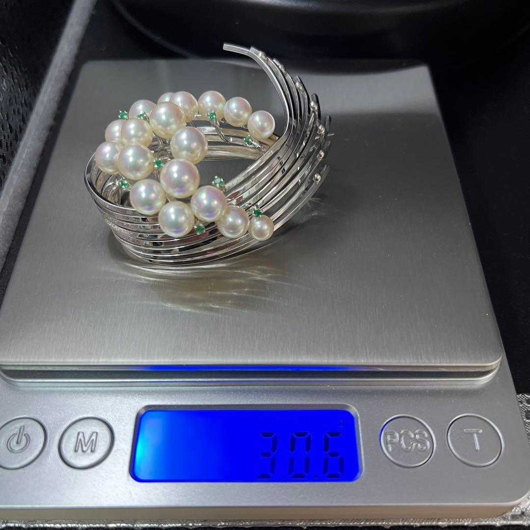 TASAKI アコヤ真珠 パール ブローチ 6.0-7.0mm WGK14