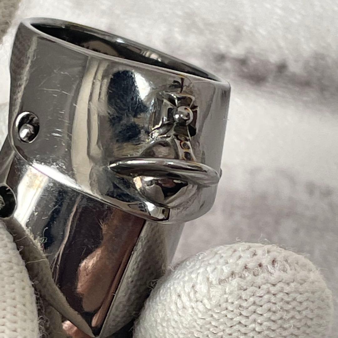 極美品✨ヴィヴィアンウエストウッド　アーマーリング　立体オーブ　シルバー　L