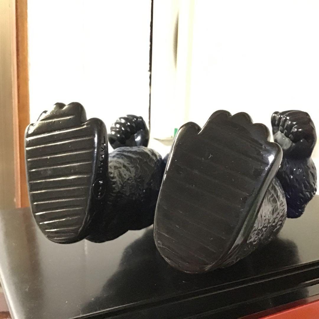 マルサン　ジャイアントゴリラ　黒成形色　青 約30cm 可動式　プロフ必読