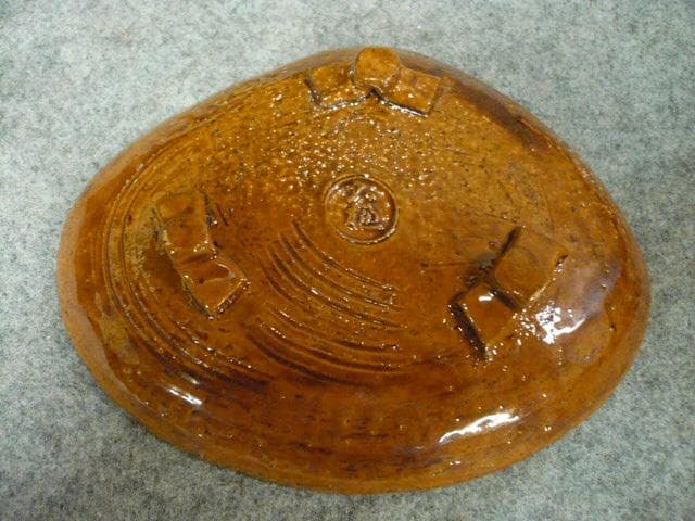 大樋焼貝形菓子皿5枚 [B31637]