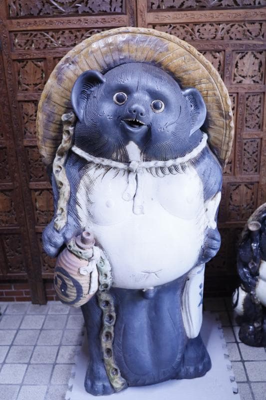 【引き取り限定】特大 古い信楽焼　狸 高さ115㎝ /骨董/古美術/美術品