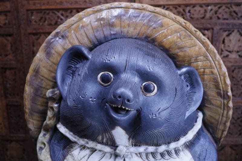 【引き取り限定】特大 古い信楽焼　狸 高さ115㎝ /骨董/古美術/美術品