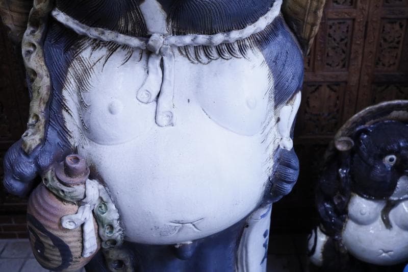 【引き取り限定】特大 古い信楽焼　狸 高さ115㎝ /骨董/古美術/美術品