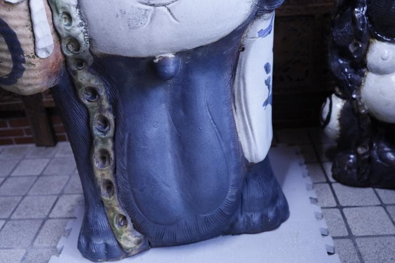 【引き取り限定】特大 古い信楽焼　狸 高さ115㎝ /骨董/古美術/美術品