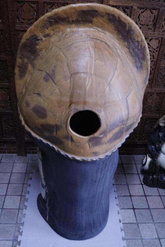 【引き取り限定】特大 古い信楽焼　狸 高さ115㎝ /骨董/古美術/美術品