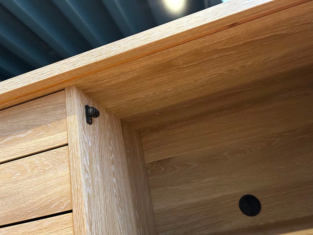 【極美品／大川家具】北欧テイスト/テレビボード/ナチュラル165cm