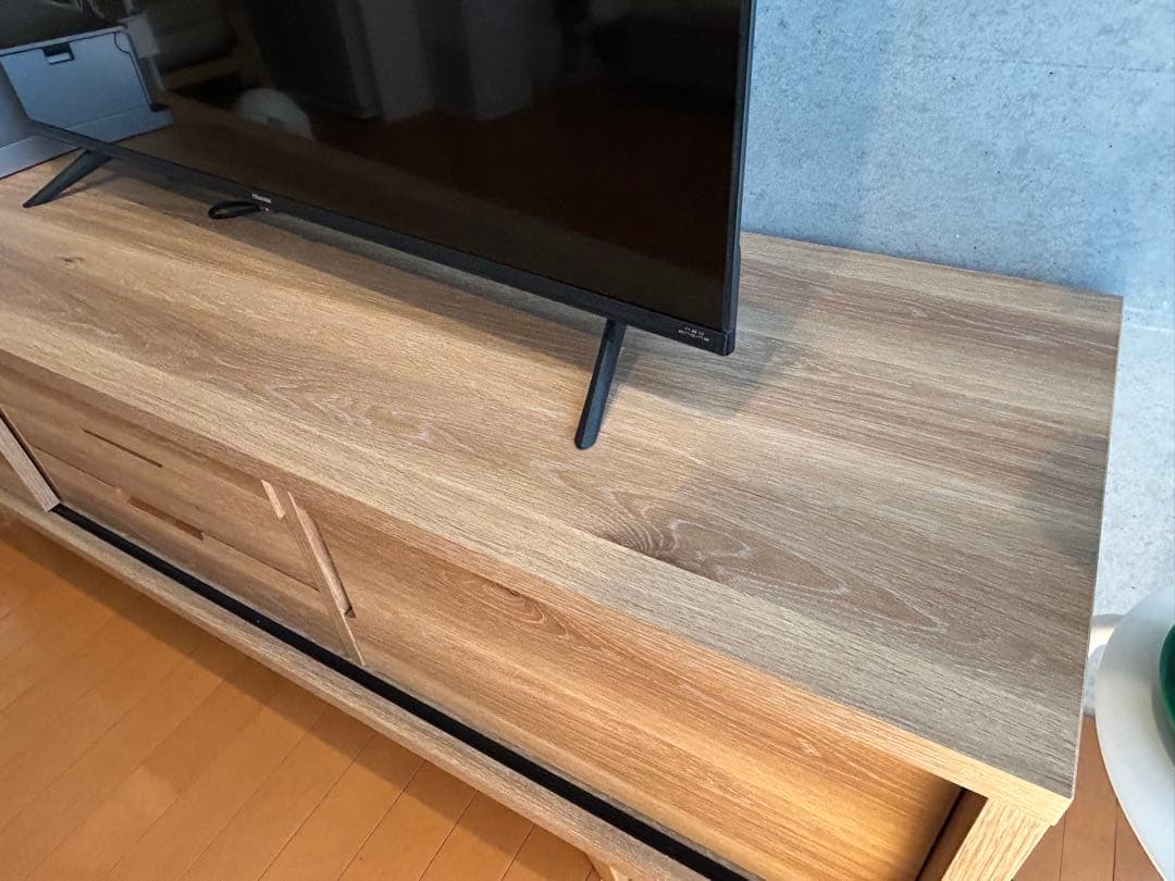 【極美品／大川家具】北欧テイスト/テレビボード/ナチュラル165cm