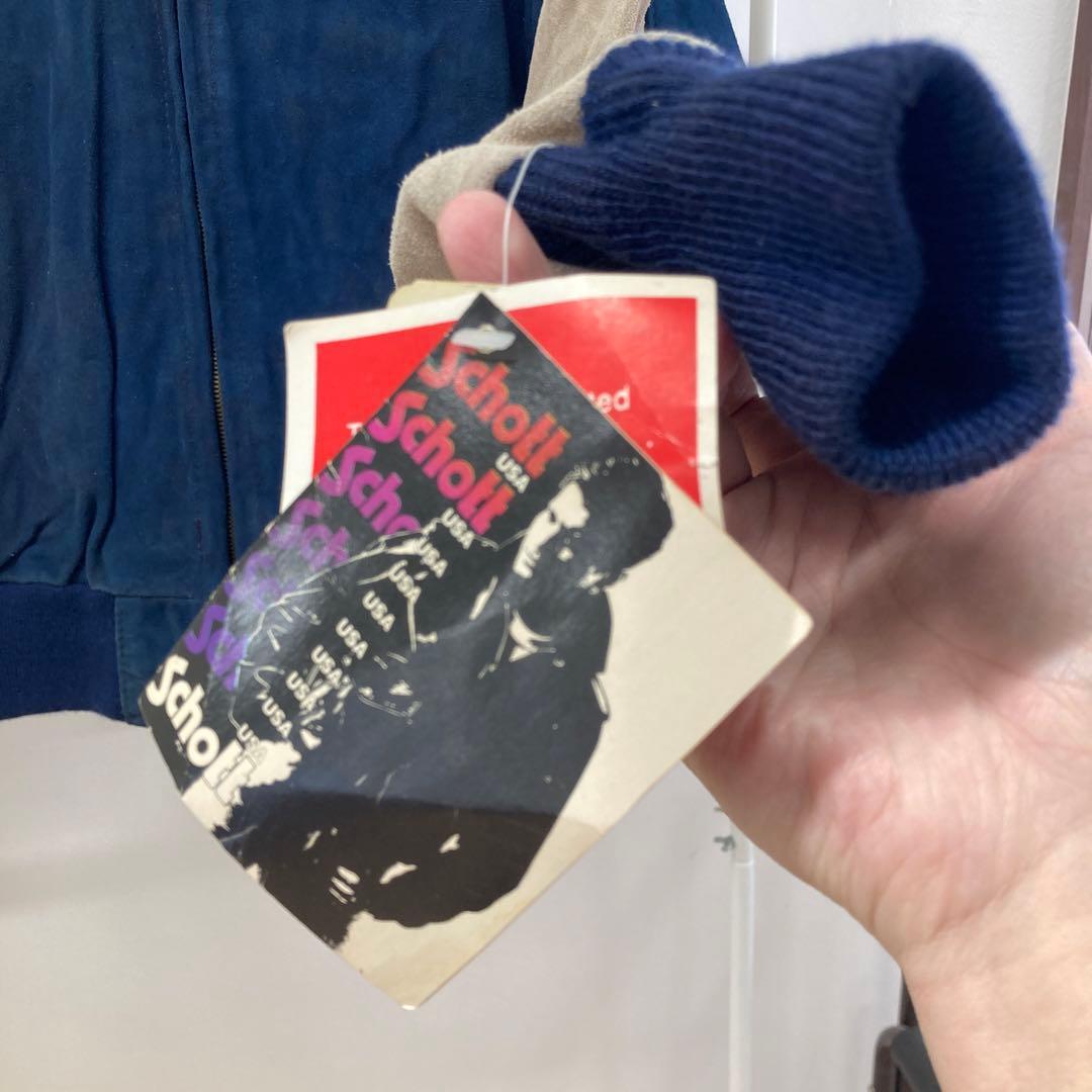 【希少】 Schott スエードレザー スタジャン デッドストック 42 サイズ