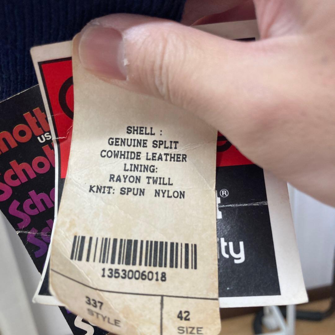 【希少】 Schott スエードレザー スタジャン デッドストック 42 サイズ
