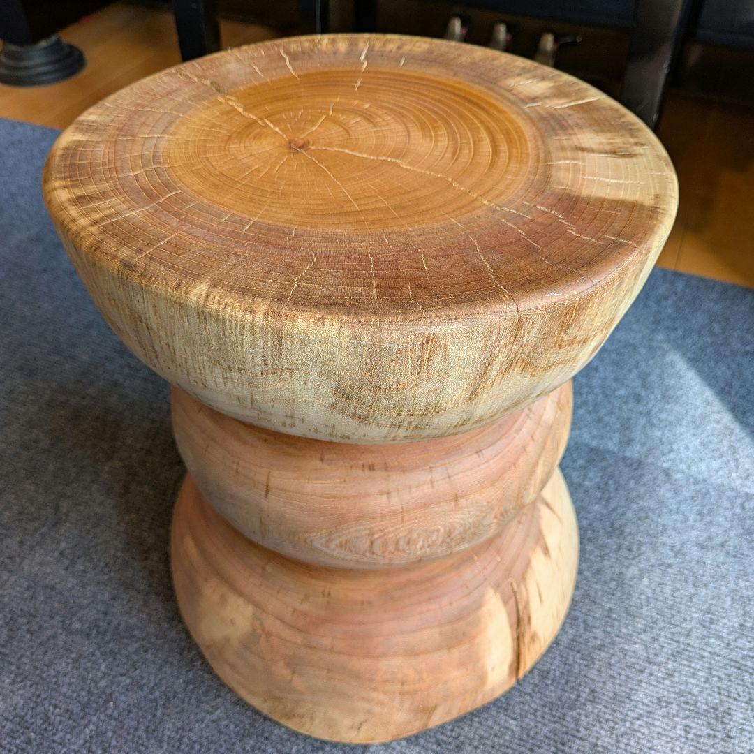 欅　ケヤキ　天然木　切り株　丸太　椅子　スツール　高さ約35㎝