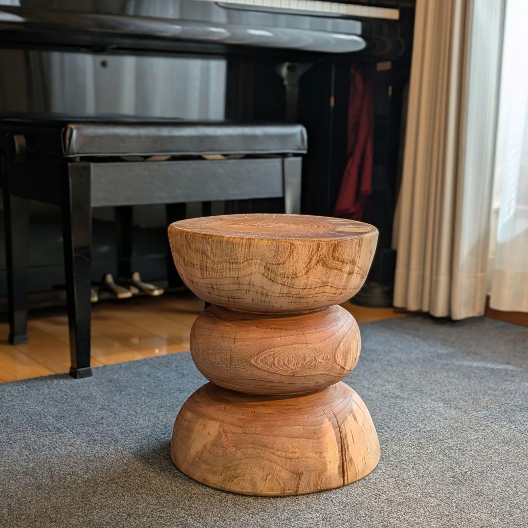 欅　ケヤキ　天然木　切り株　丸太　椅子　スツール　高さ約35㎝