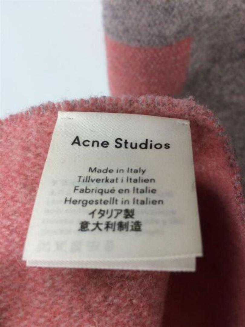 アクネストゥディオス　マフラー　レディース　大判ストール　ウールロゴ　acne