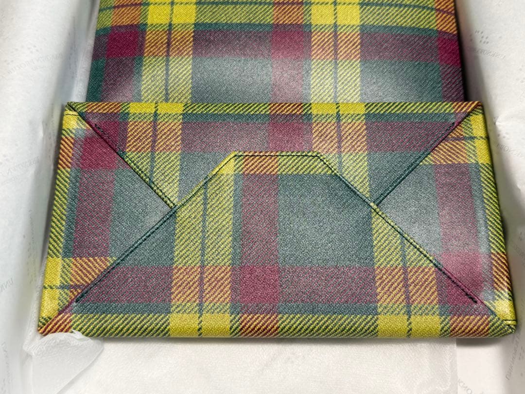 UNKNOWN PRODUCTS レザーペーパーバッグ（小）　マクミラン柄