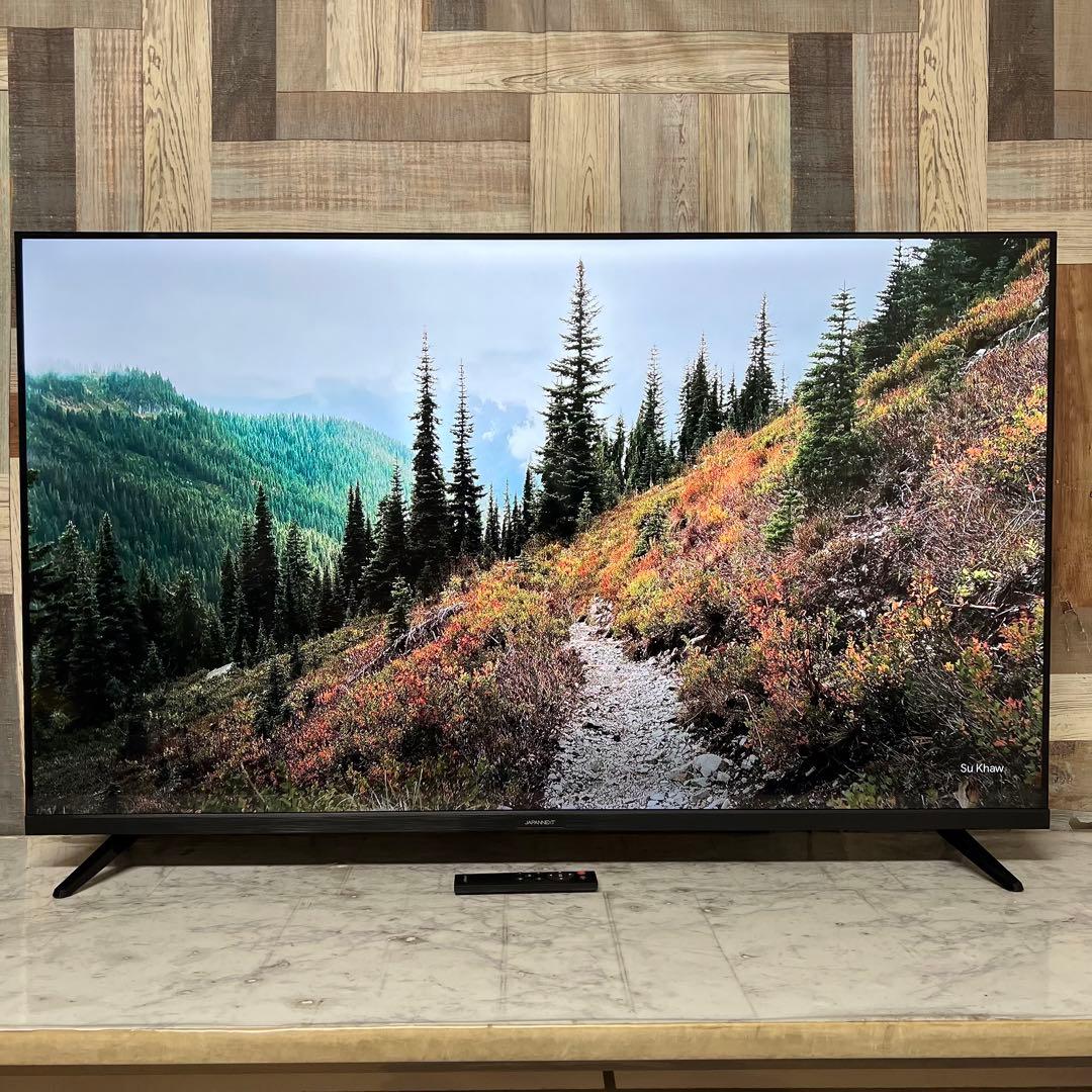 即日受渡❣️全国送料込昨年購入ジャパンネクスト50型4Kモニタースピーカーリモ付