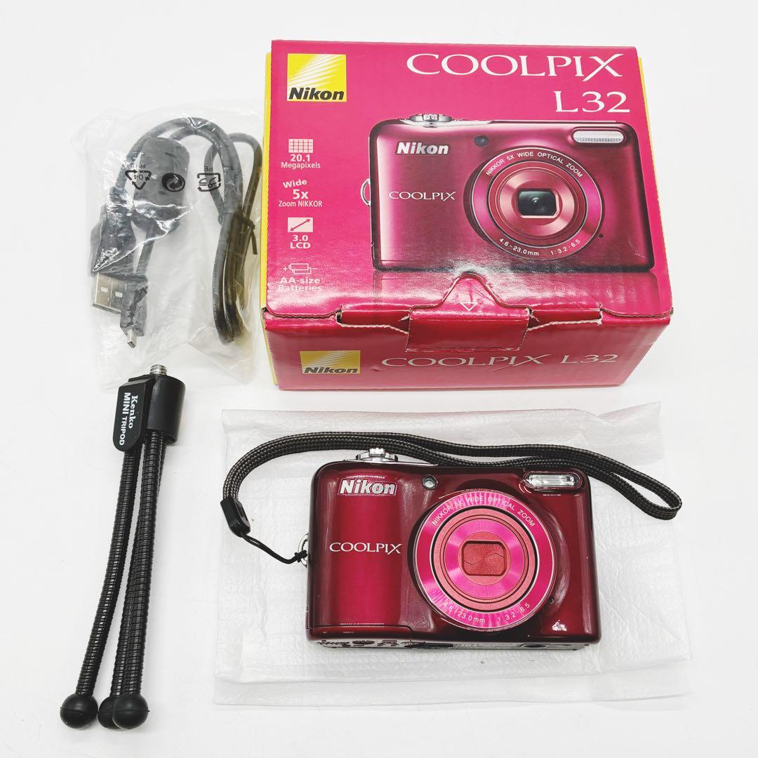 動作ok✨NIKON ニコン デジカメ L32 コンデジ 箱付 COOLFIX