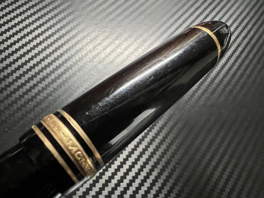 モンブラン 美品 縦溝ペン芯 149 18C 3帯 M 万年筆