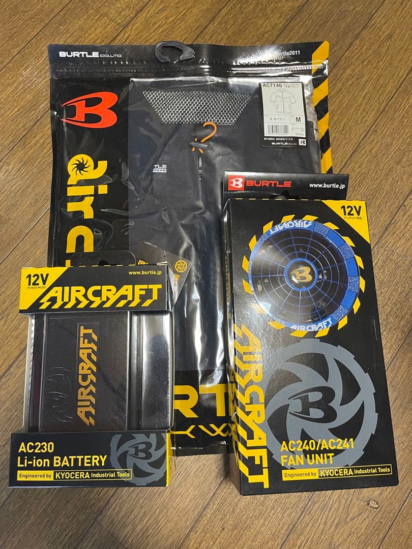 バートル エアークラフト　空調服、バッテリー、ファンセット