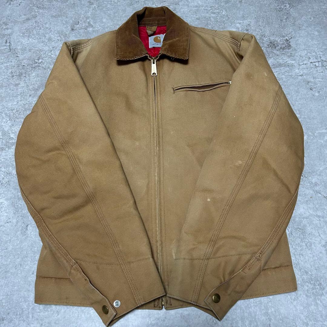 【希少モデル】80s カーハート デトロイトジャケット USA製 赤キルティング