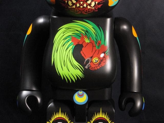 現代美術 田名網敬一　直筆サイン『BE@RBRICK 1000％黒』1205A