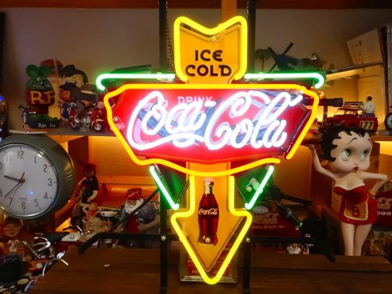 コカコーラ ネオンサイン アロー インテリア ダイナー ガレージ
