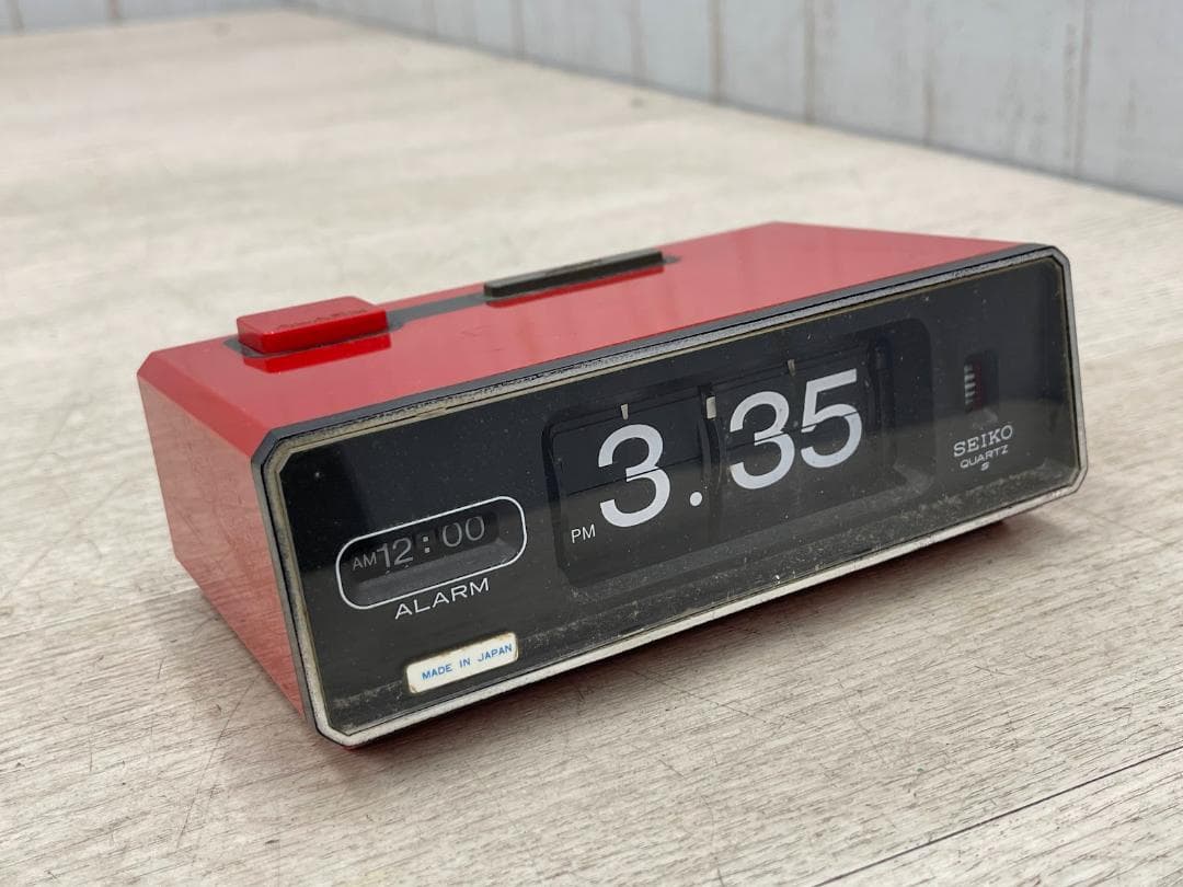 昭和レトロ セイコー パタパタ時計 QN401T 動作確認済 置時計 アラーム