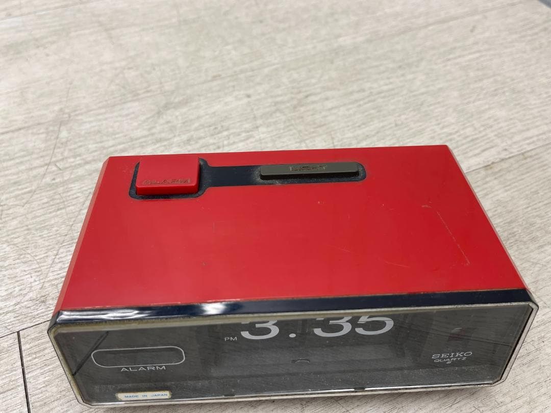 昭和レトロ セイコー パタパタ時計 QN401T 動作確認済 置時計 アラーム