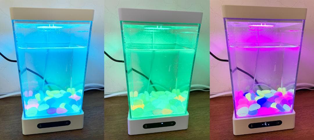 大丸【新品】ヒーター＆LED付小型水槽 黒2個・白2個