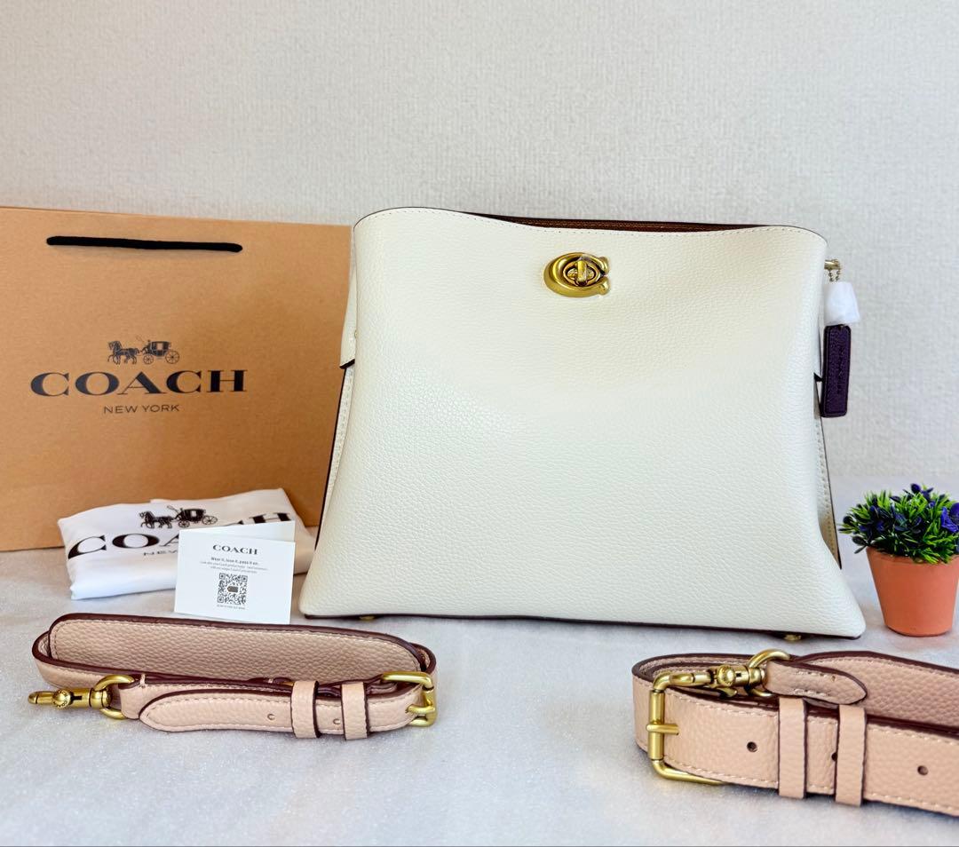 COACH ウィロー ショルダーバッグ チョークマルチ
