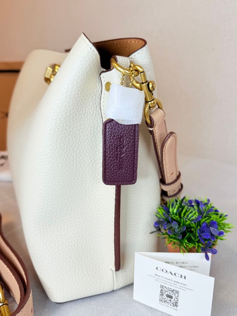 COACH ウィロー ショルダーバッグ チョークマルチ