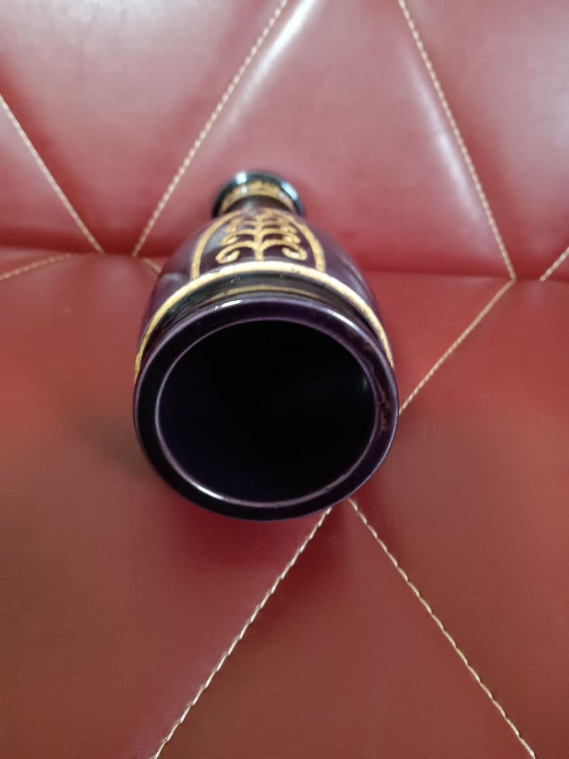 永楽善五郎14代永楽 得全の妻 妙全作花瓶　悠烙印あり　　個人の妙落款あり