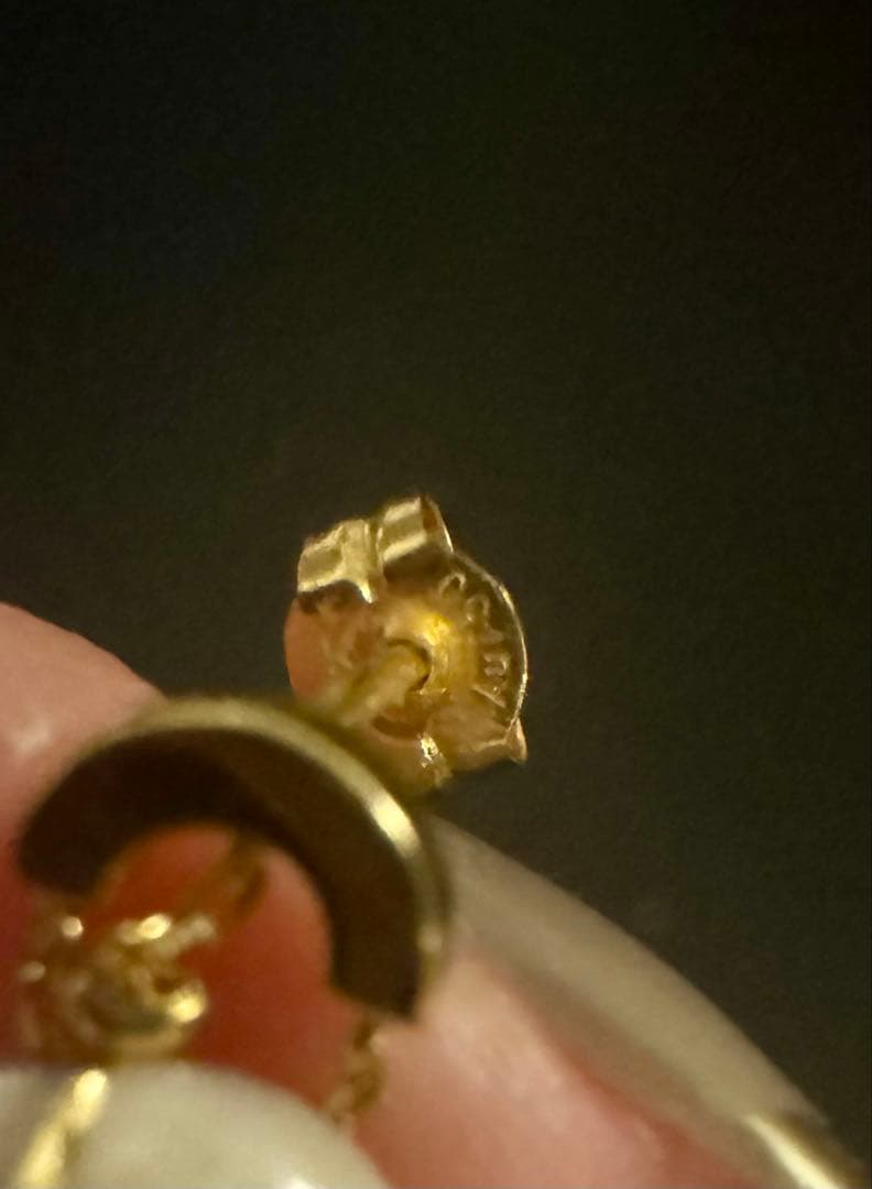 クリスマスセール！美品AHKAH ルクールプチ ピアス 18Kイエローゴールド