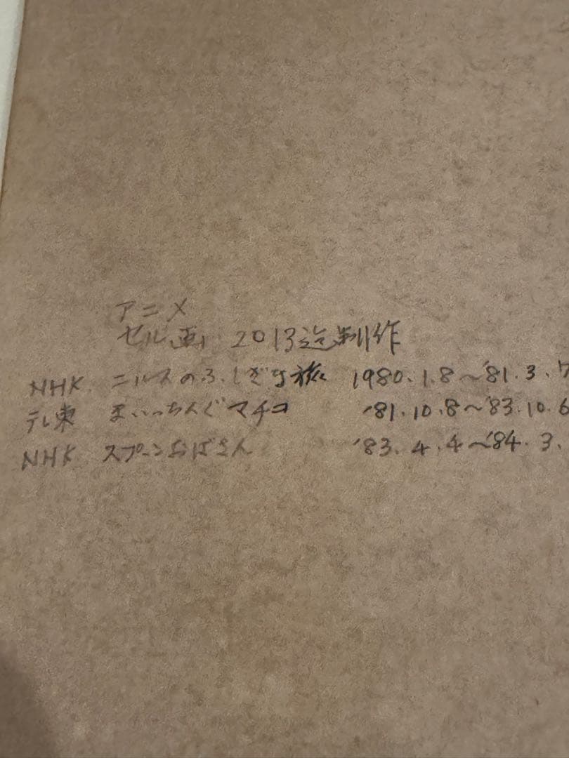 アニメ　ニルスのふしぎな旅セル画、工程表、オリジナル画