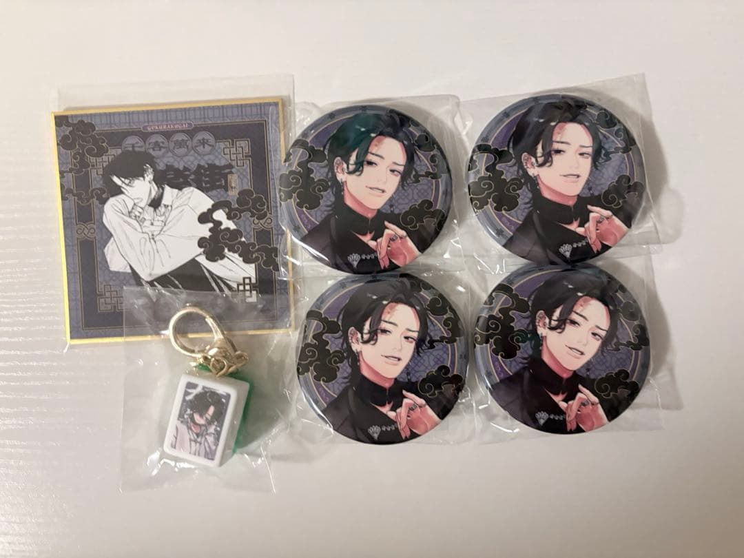 極楽街 極近店 缶バッジ ミニ色紙 アクリルキャラコレクション 第1弾