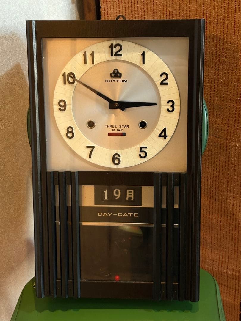 古民具　柱時計　ゼンマイ式振り子時計 ３０日巻　昭和アンティーク　ビンテージ