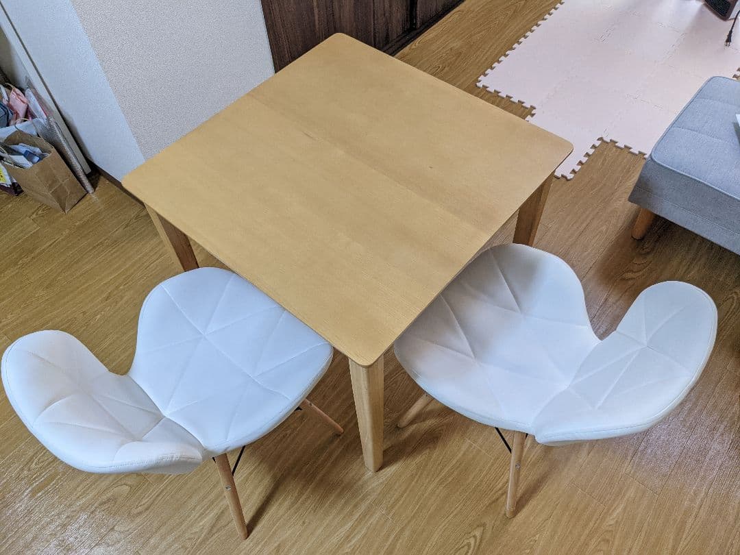 【セット】ナフコ　ダイニングテーブル ＋ 椅子2脚