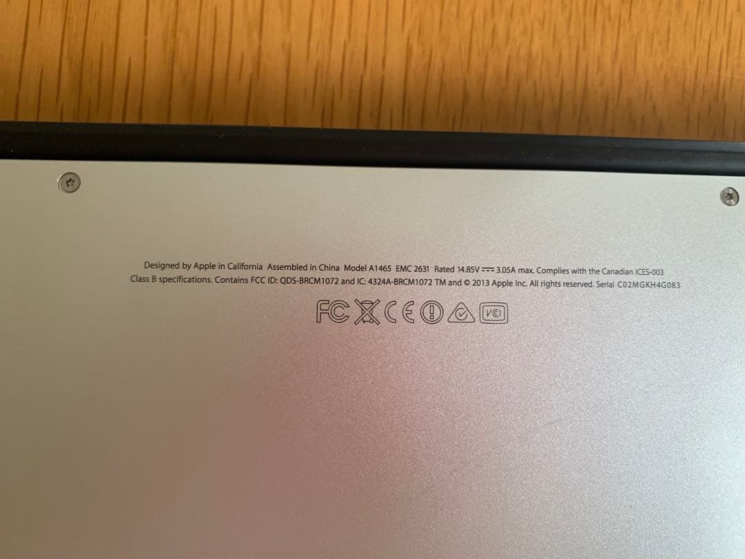 MacBook本体 Apple MacBook Air A1465