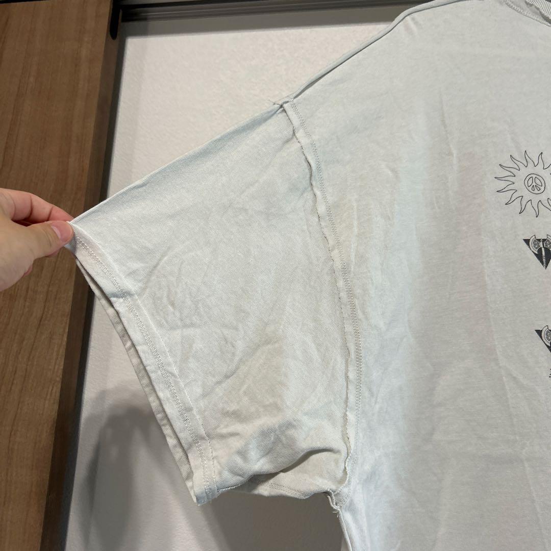 オーラル　ラビリンスビックシルエットTシャツ　白色